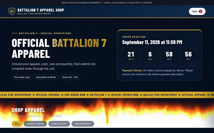 Battalion 7 Apparel Shop preview